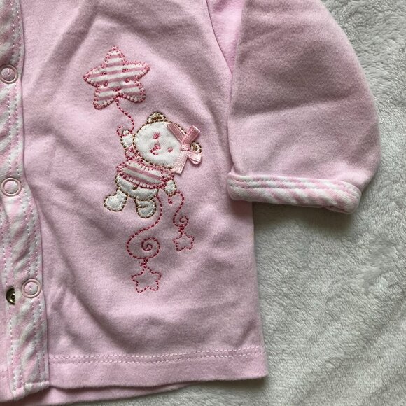 FREE w/ Purchase | Just Too Cute 6-9M Hooded Cardigan GUC w/ stainings - Picture 9 of 16